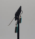 Vintage Sterling Silver Faux Turquoise Earrings
