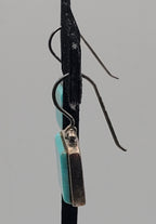 Vintage Sterling Silver Faux Turquoise Earrings
