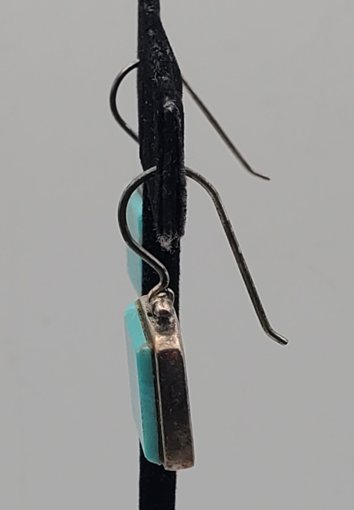 Vintage Sterling Silver Faux Turquoise Earrings