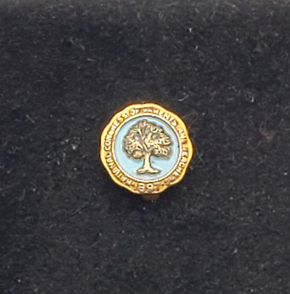 Vintage 10k Gold Filled and Enamel National Congress of Teachers and Parents Lapel Pin