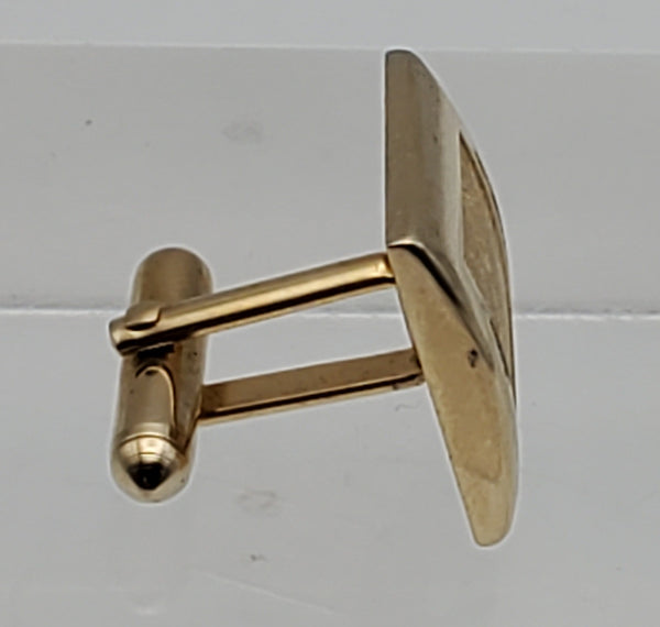 UNMATCHED Swank - Vintage Gold Tone Metal Cuff Link