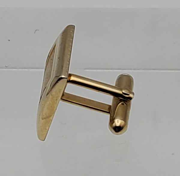 UNMATCHED Swank - Vintage Gold Tone Metal Cuff Link