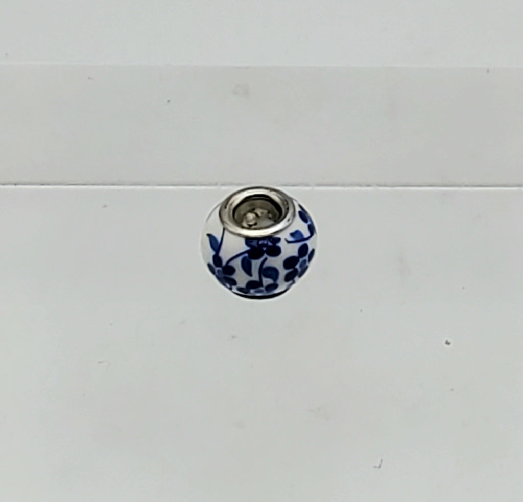 Vintage Hand Painted Floral Bead