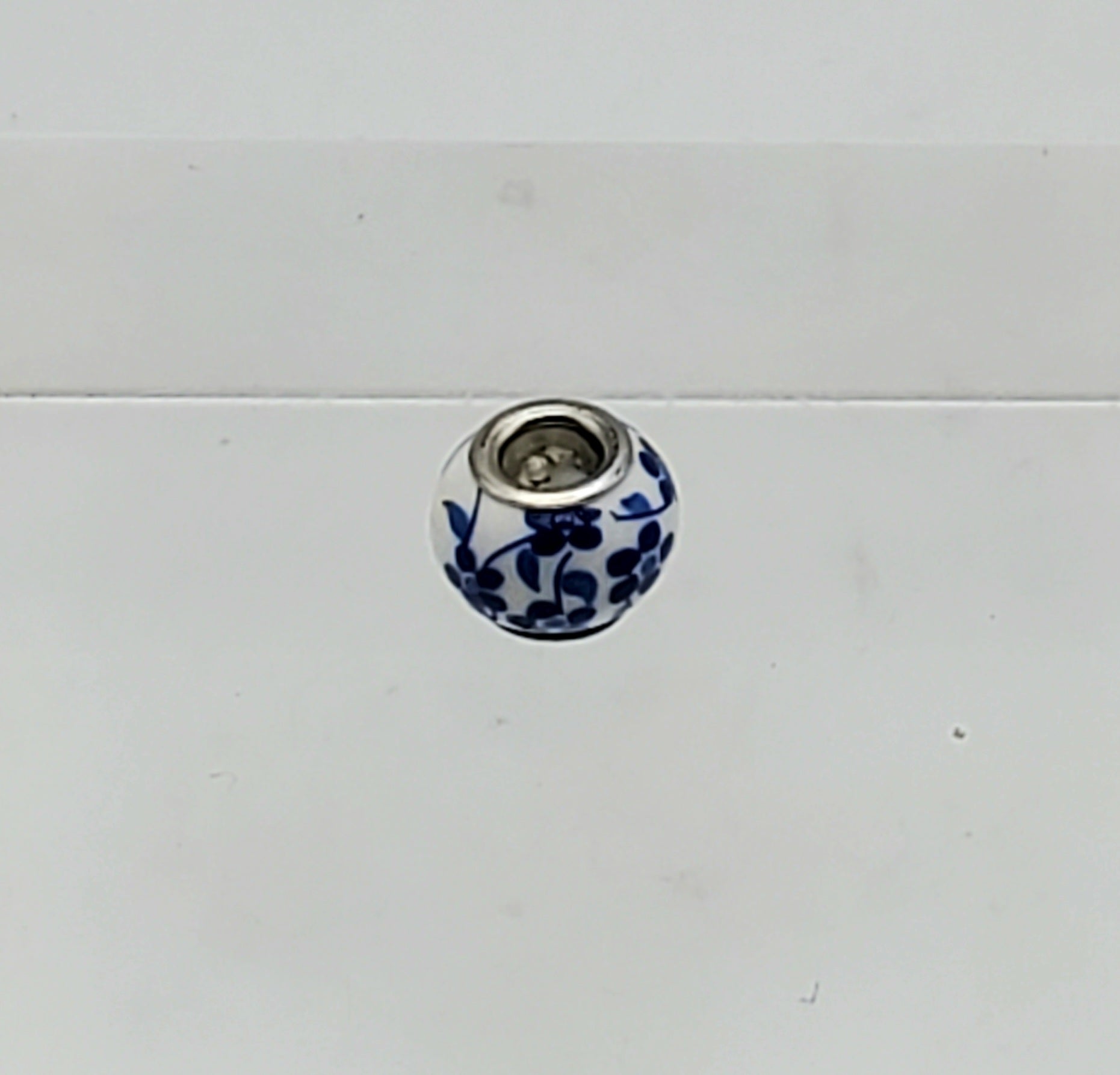 Vintage Hand Painted Floral Bead