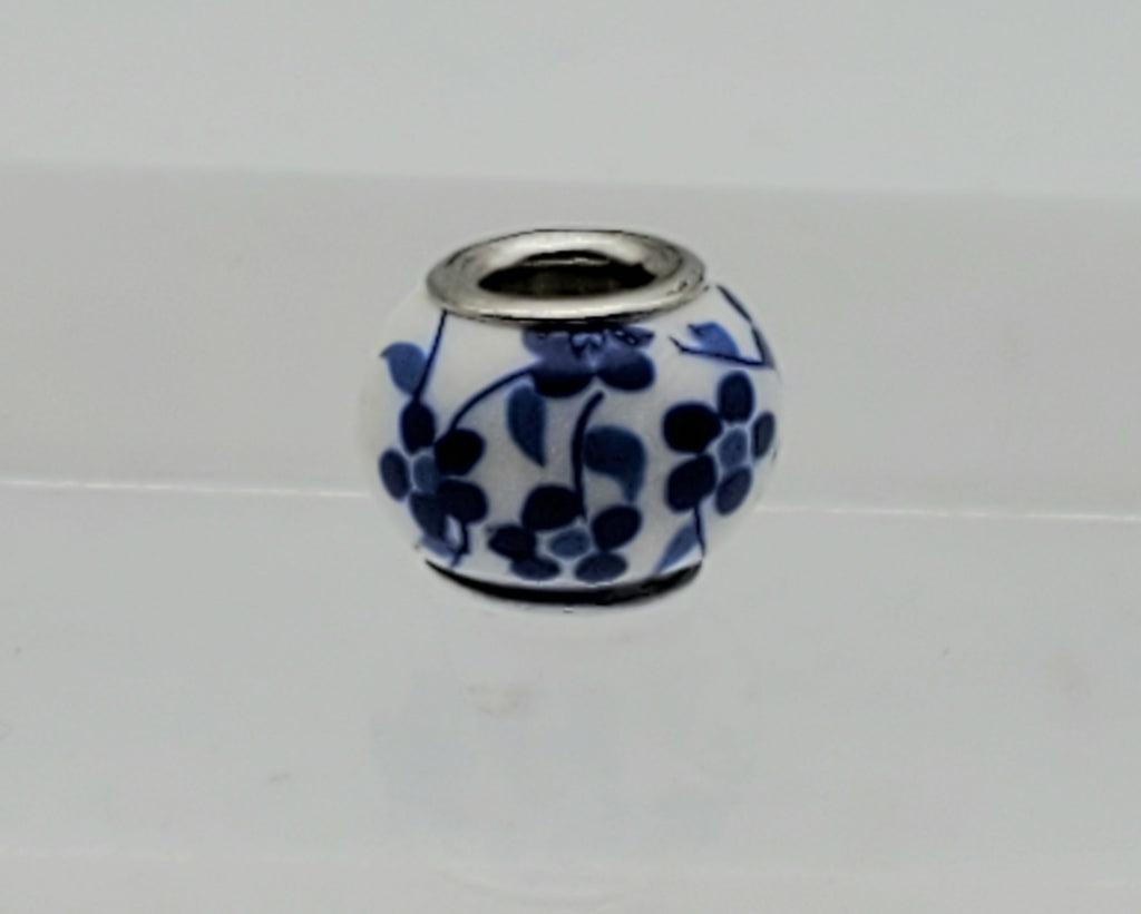 Vintage Hand Painted Floral Bead