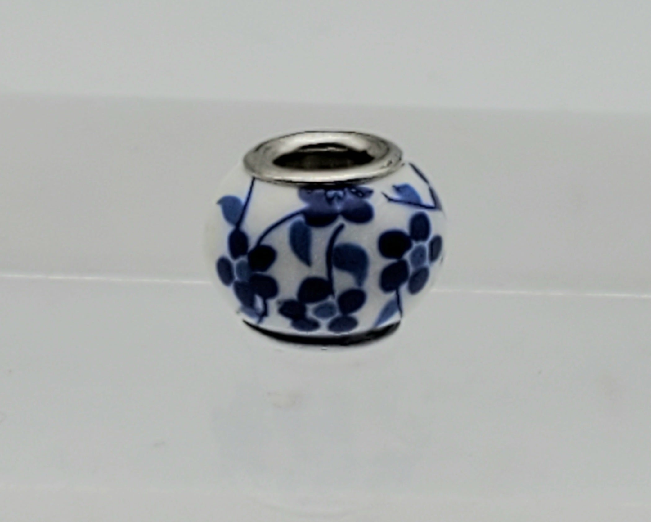 Vintage Hand Painted Floral Bead