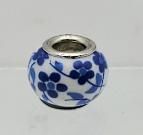 Vintage Hand Painted Floral Bead