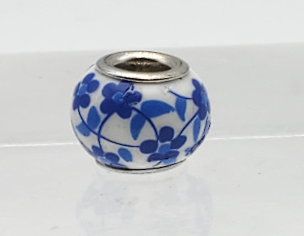 Vintage Hand Painted Floral Bead