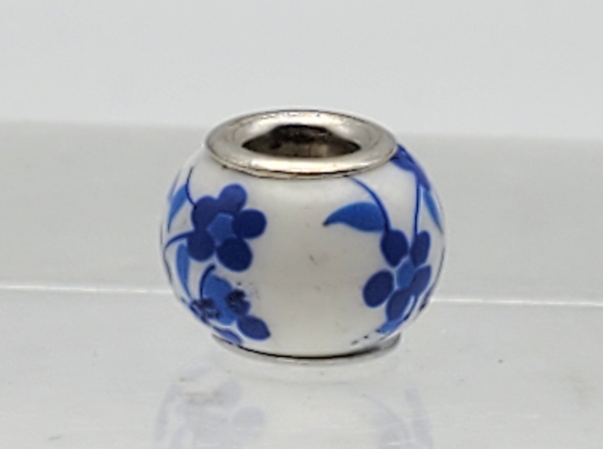 Vintage Hand Painted Floral Bead
