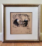 Original Vintage Mid Century Ink and Gouache on Paper - Ierapetra, Crete