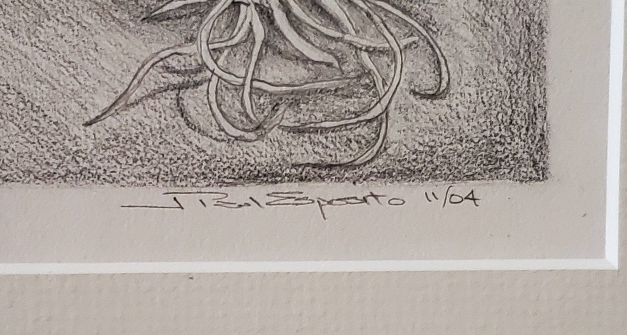 Original Pencil on Paper Still Life Crate of Produce