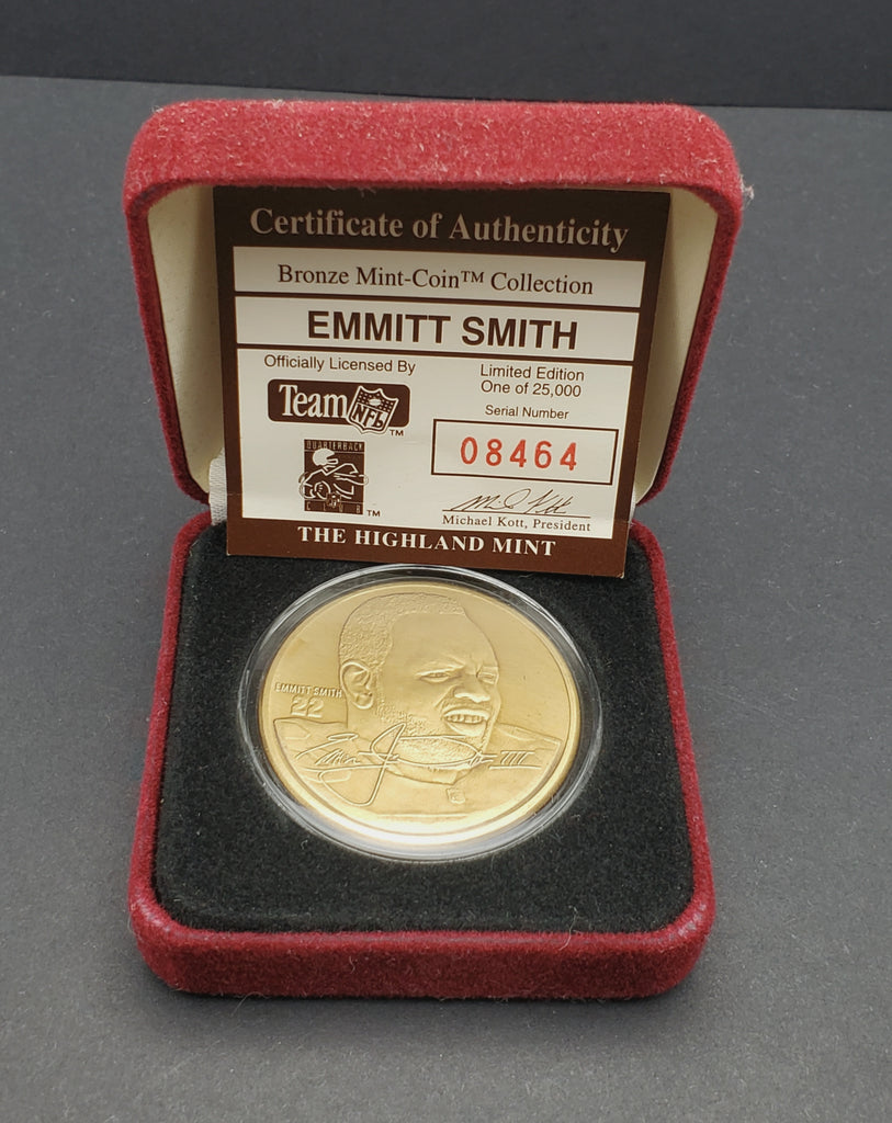 Emmitt Smith 2010 Hall of Fame Bronze Coin Photo Mint