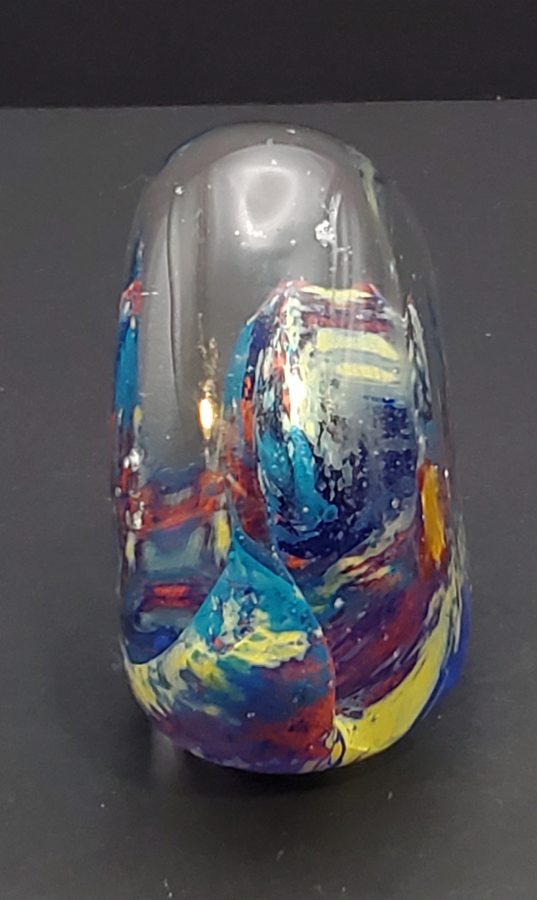 Vintage Handmade Glass "Aquarium" Paperweight