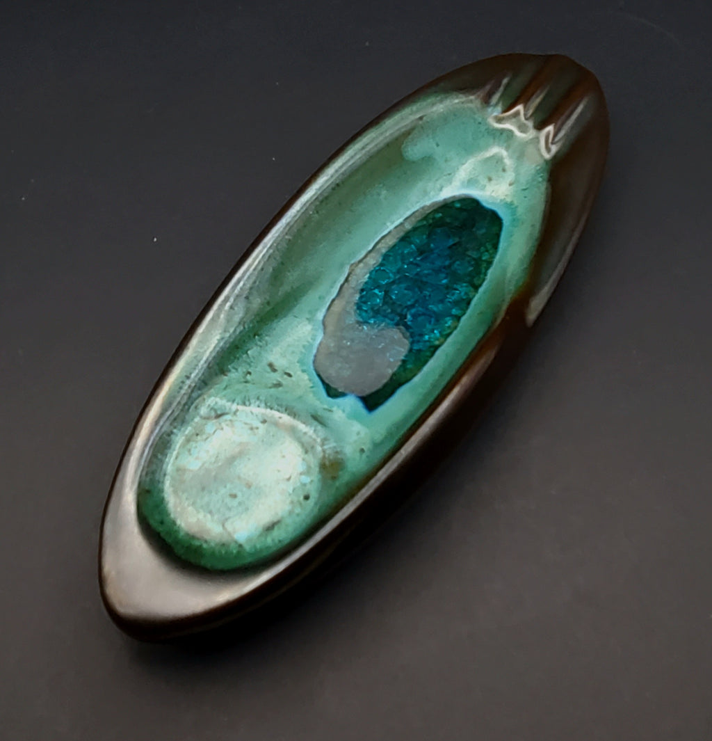 Vintage Handmade Beautifully Glazed Ceramic Ashtray