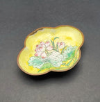 Vintage Hand Painted Enamel Copper Trinket Dish - DAMAGED
