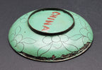 Vintage Small White Cloisonne Floral Dish