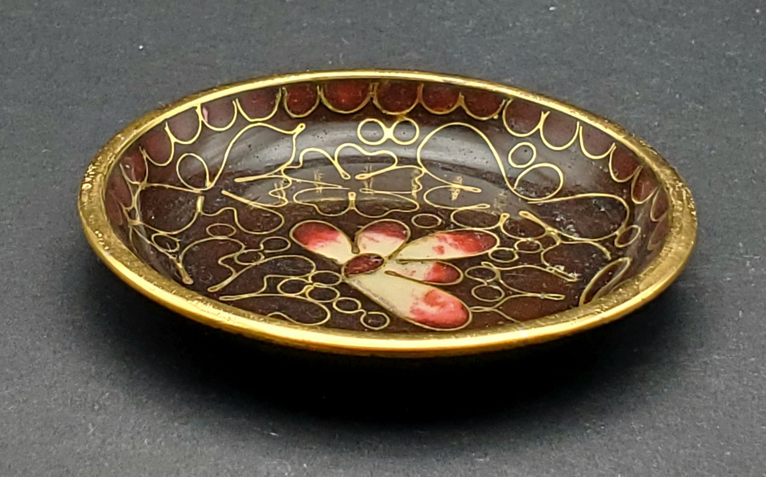 Small Vintage Cloisonne Tray