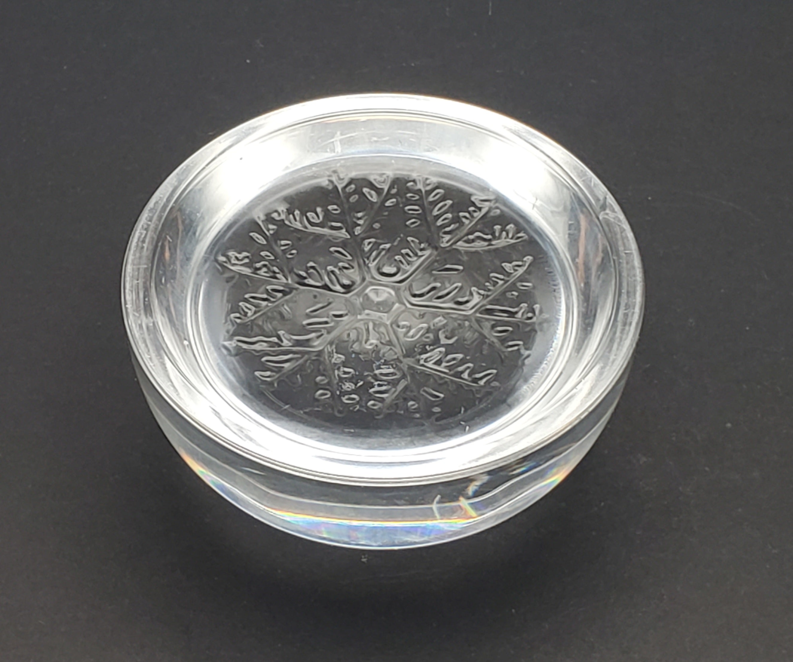 Glass Snowflake Paperweight