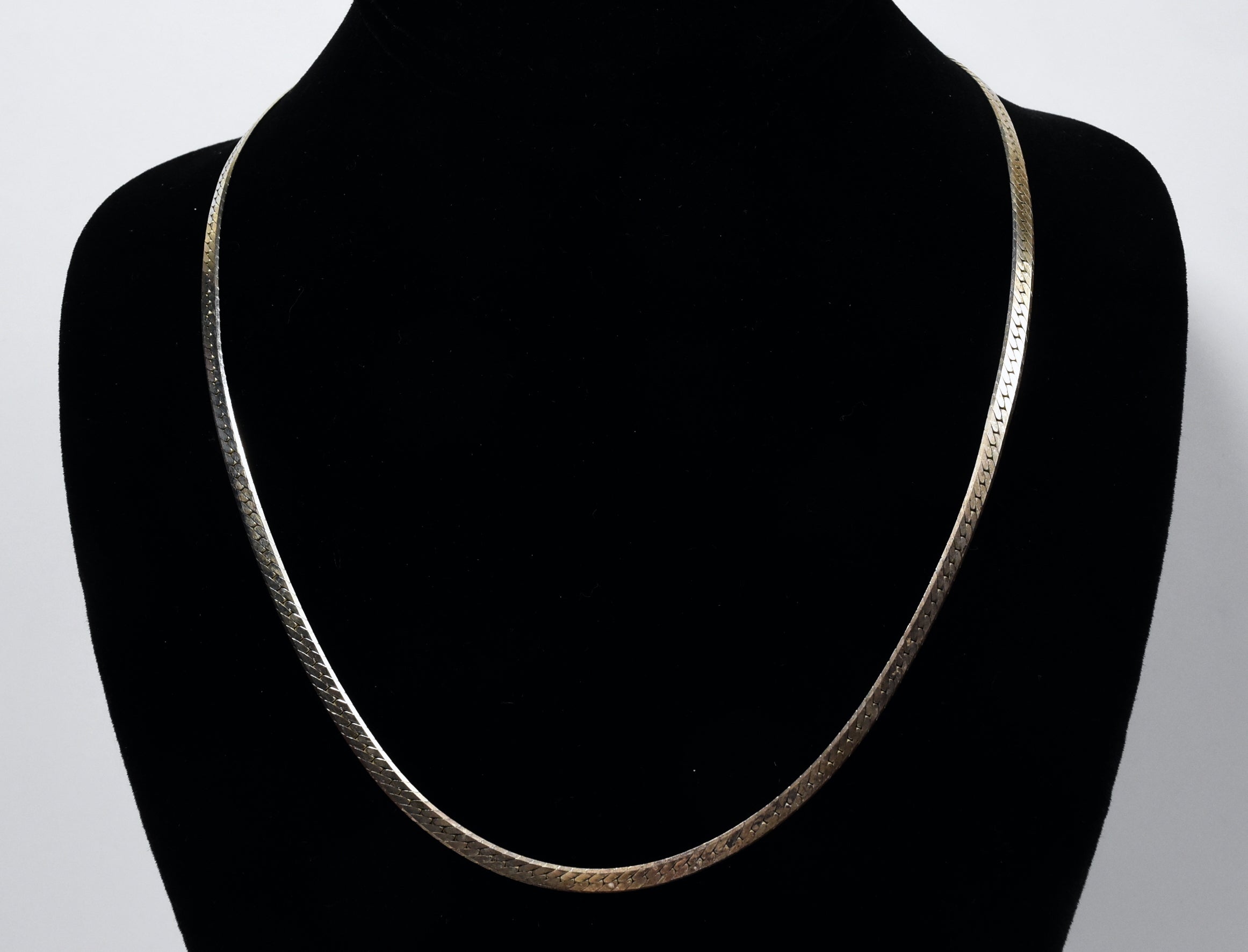 Sterling Silver Herringbone Chain Necklace - 20"
