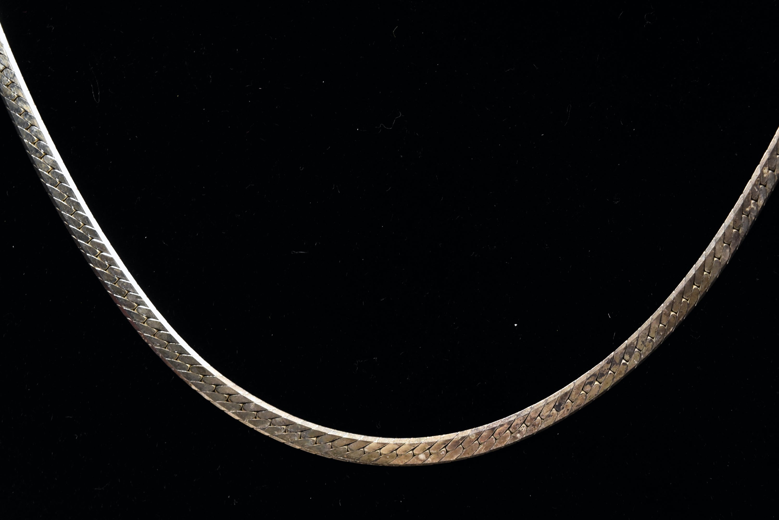 Sterling Silver Herringbone Chain Necklace - 20"