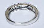 Sterling Silver Colorless Topaz Pave Set Band - Size 9