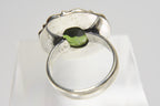 Silver Tone Metal Peridot Ring - Size 9