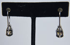 Sterling Silver Colorless CZ Drop Earrings