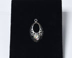 Sterling Silver Ornate Abalone Shell Pendant