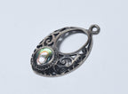 Sterling Silver Ornate Abalone Shell Pendant