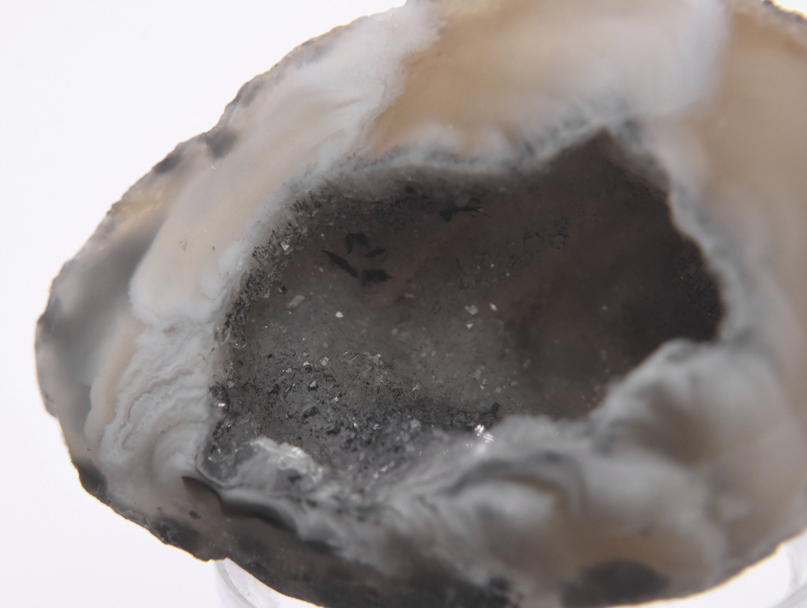 Small Druzy Agate Geode Half