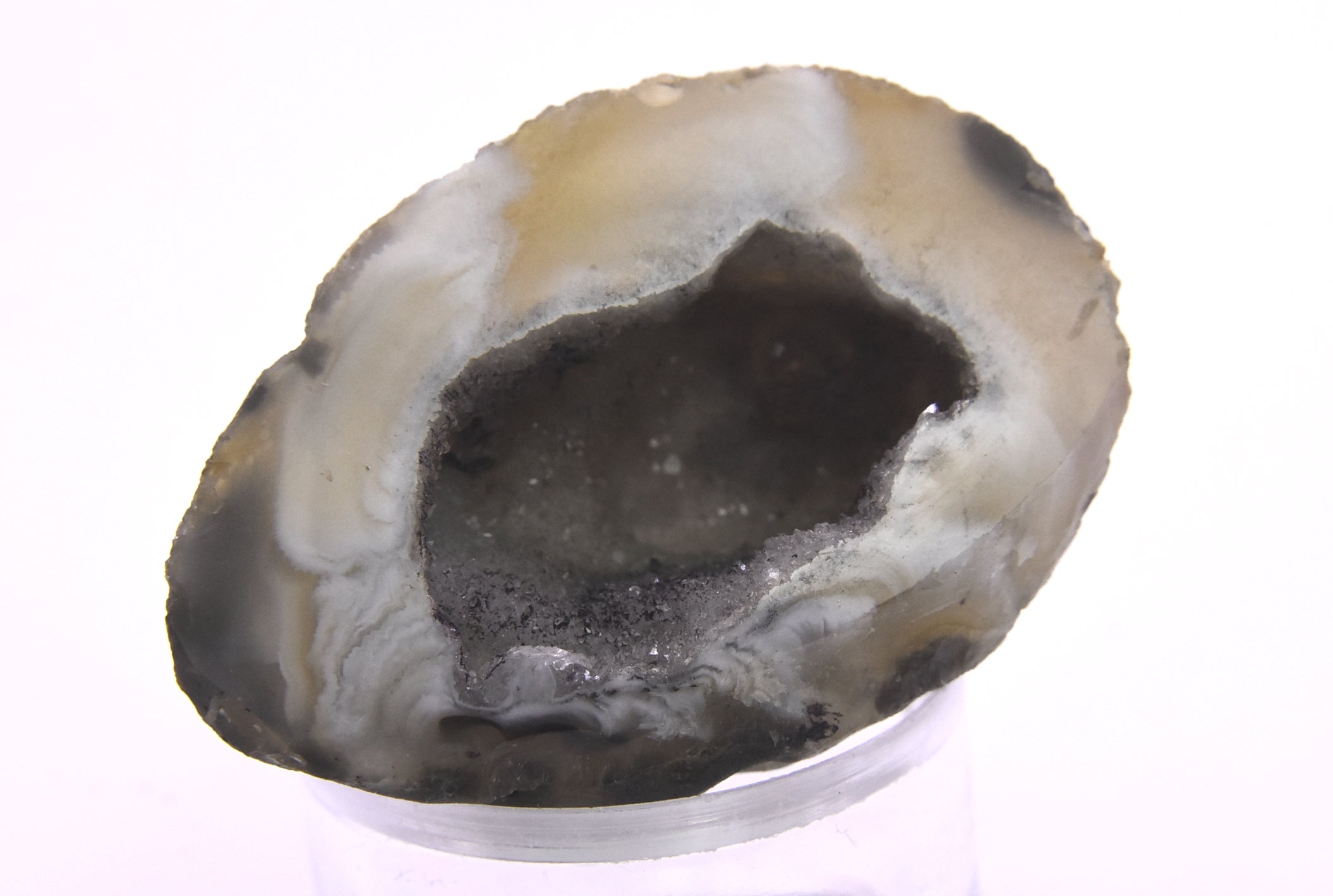 Small Druzy Agate Geode Half