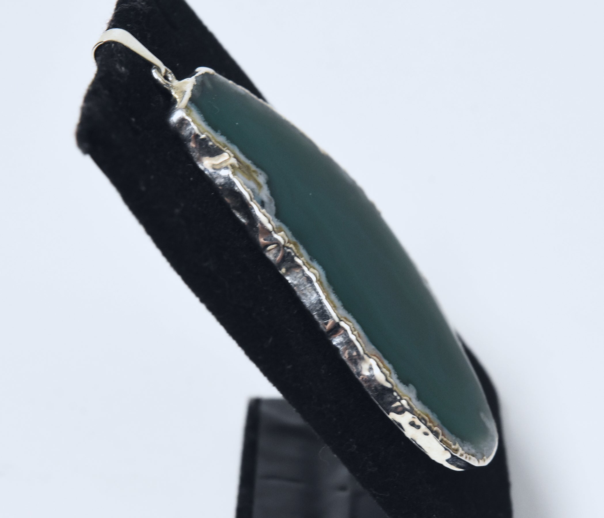 Green Agate Slice Pendant