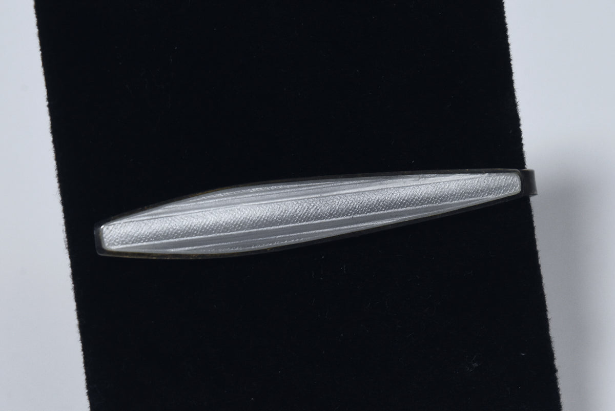 Aksel Holmsen - Vintage Sterling Silver Guilloche Enamel Mid Century Tie Clip