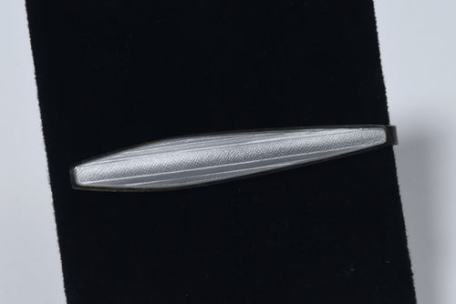 Aksel Holmsen - Vintage Sterling Silver Guilloche Enamel Mid Century Tie Clip