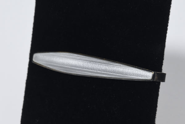 Aksel Holmsen - Vintage Sterling Silver Guilloche Enamel Mid Century Tie Clip
