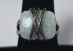 Amazonite Silver Ring - Size 8