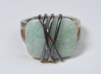 Amazonite Silver Ring - Size 8