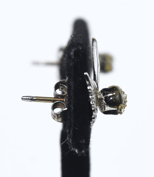Amber? Pyrite? Stud Earrings