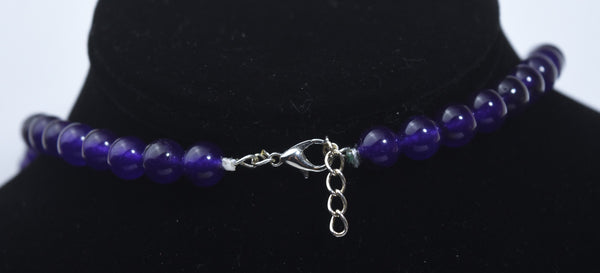 Three Strand Amethyst Bead Necklace