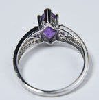 Amethyst Sterling Silver Ring - Size 8.25