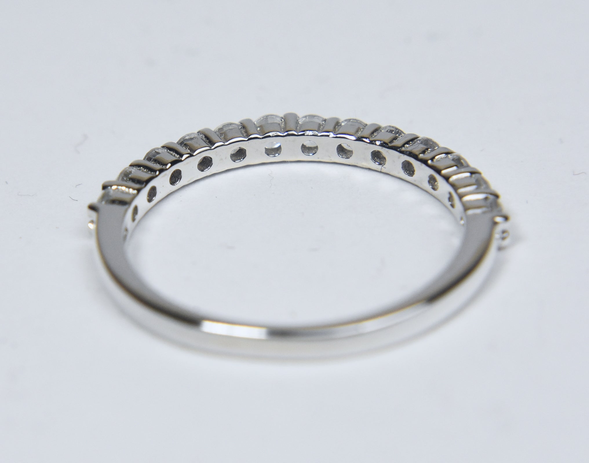 Amethyst Sterling Silver Nesting Rings - Size 8