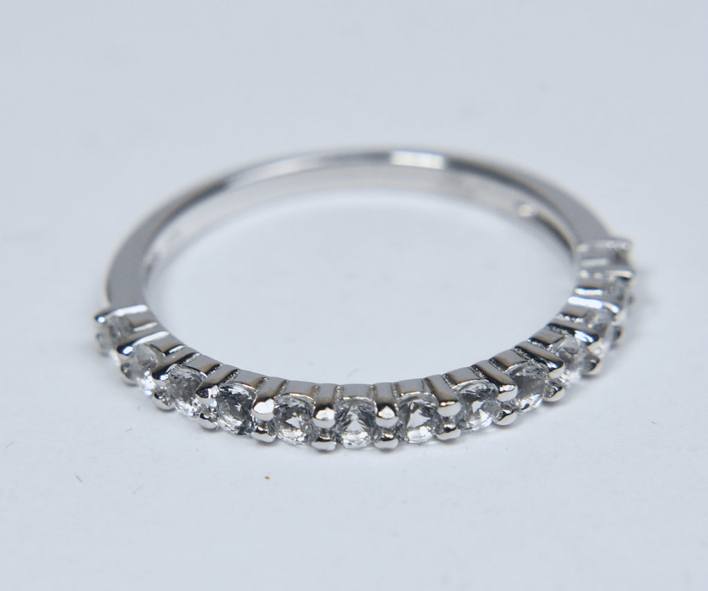 Amethyst Sterling Silver Nesting Rings - Size 8