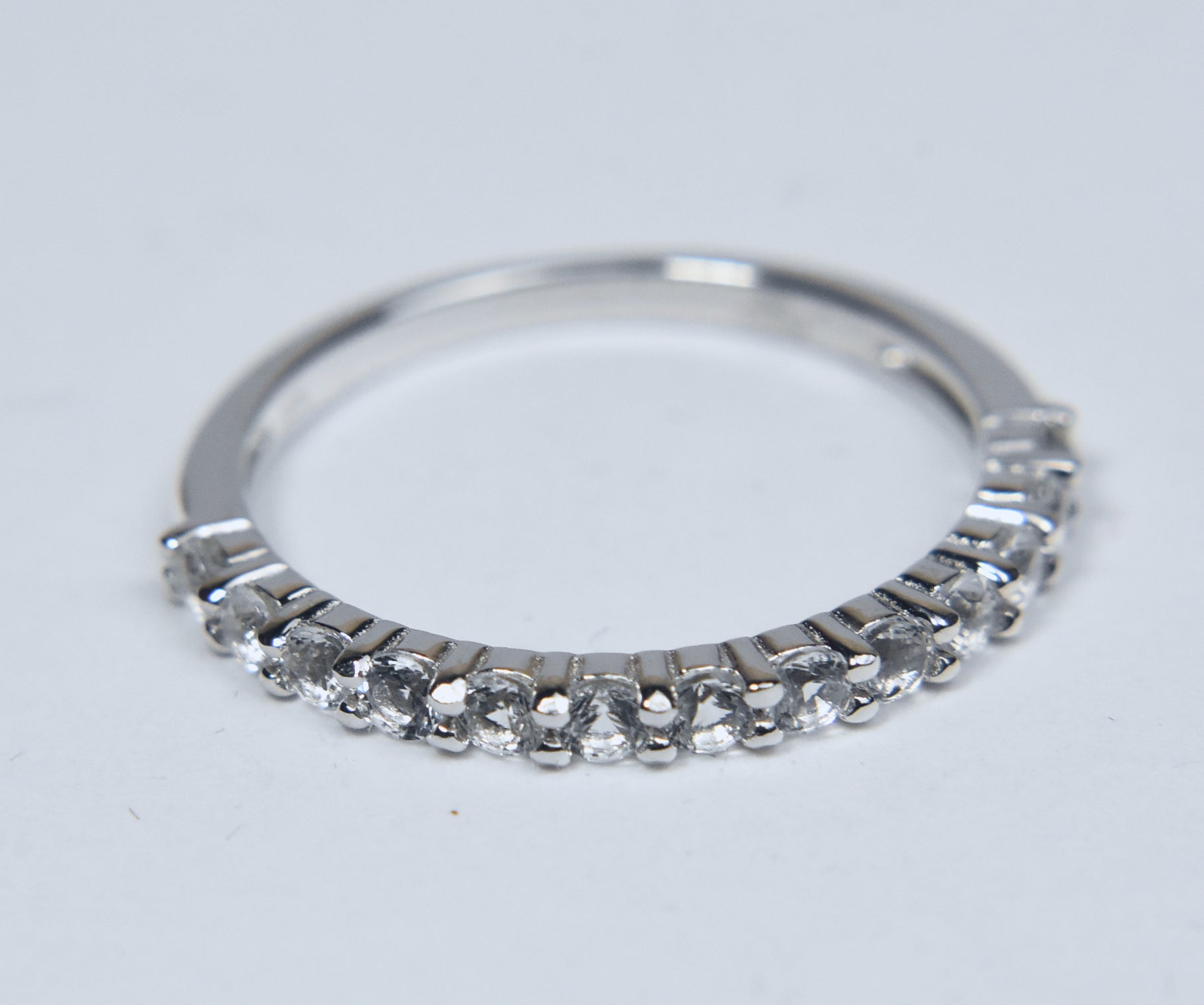 Amethyst Sterling Silver Nesting Rings - Size 8