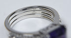 Amethyst Sterling Silver Nesting Rings - Size 8