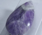 LARGE Carved Amethyst Teardrop Pendant