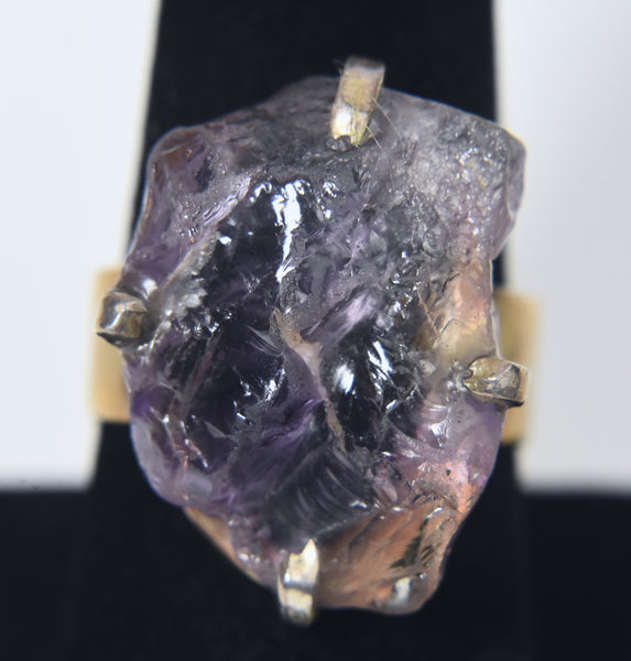 Ametrine Gold Tone Sterling Silver Ring - Size 8