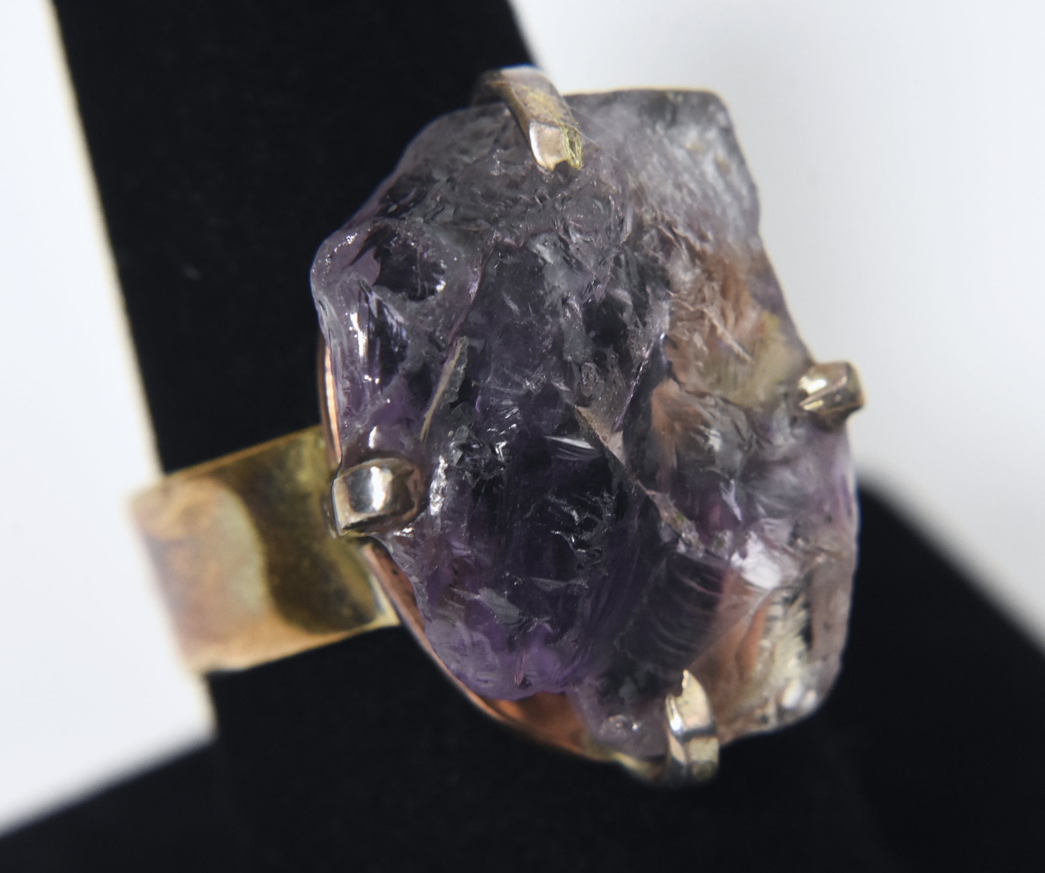 Ametrine Gold Tone Sterling Silver Ring - Size 8