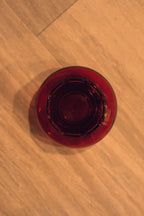 Anchor Hocking - Vintage Royal Ruby Crimped Top Bud Vase