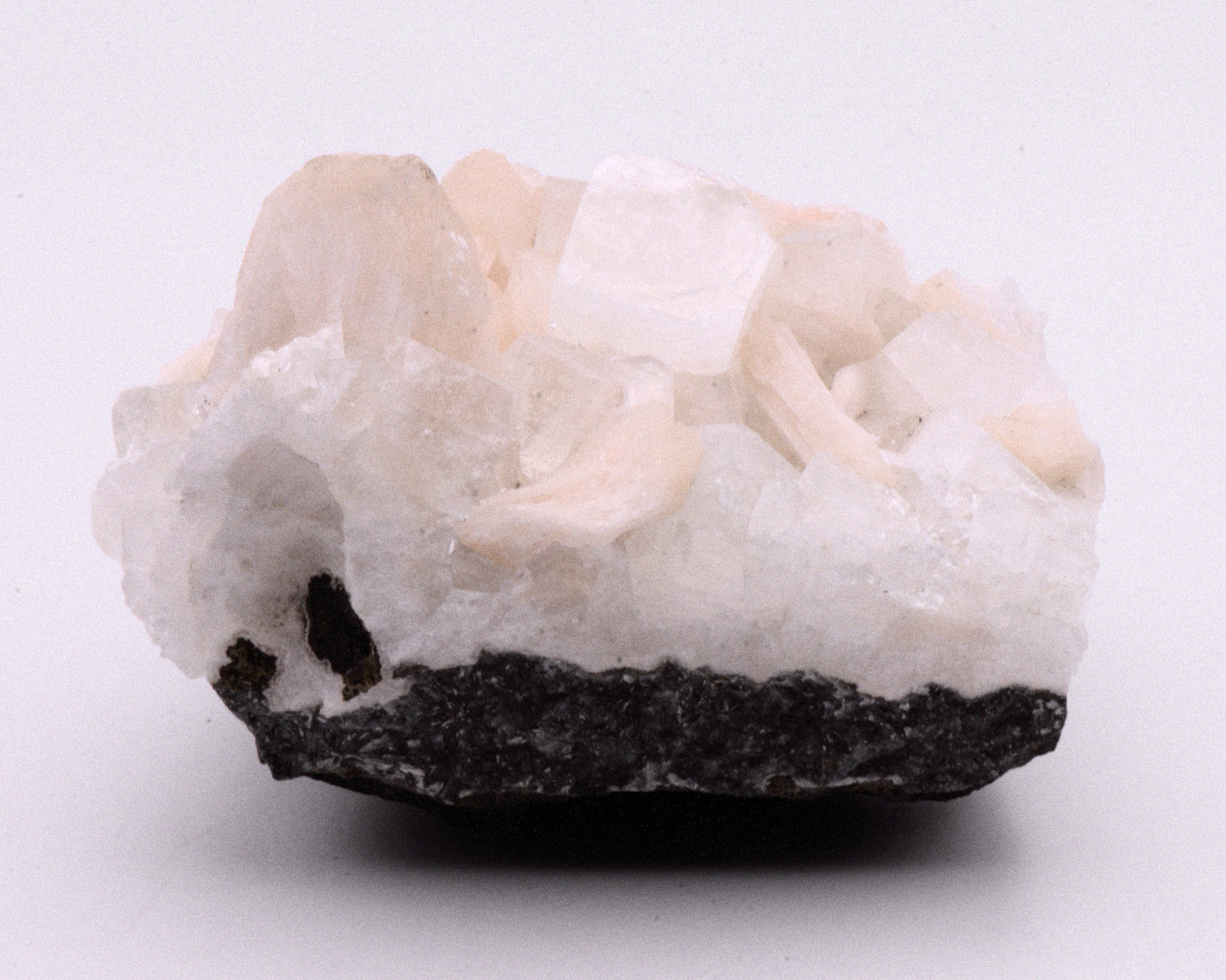 Apophylite with Stilbite on Matrix Cabinet-Size Mineral Specimen - India