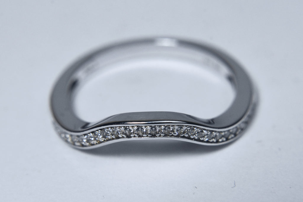 Sterling Silver Cubic Zirconia Arch Ring - Size 8